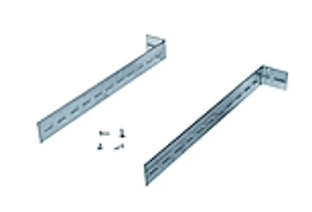 Montagehalter aus Metall mit zwei rechteckigen Profilen und Bohrungen für Schrauben, geeignet für die Installation von Wolf Produkten.